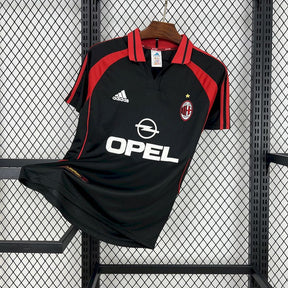 Maglia Milan Third 00/01 Retro Uomo Nero | Maglia da Calcio