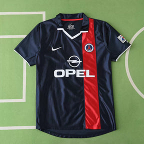 Maglia Paris Home 01/02 Retro Uomo Blu Navy e Rosso | Maglia da Calcio