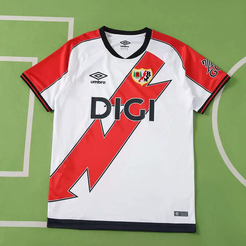 Maglia Rayo Vallecano Home 26/27 Uomo Bianco e Rosso | Maglia da Calcio