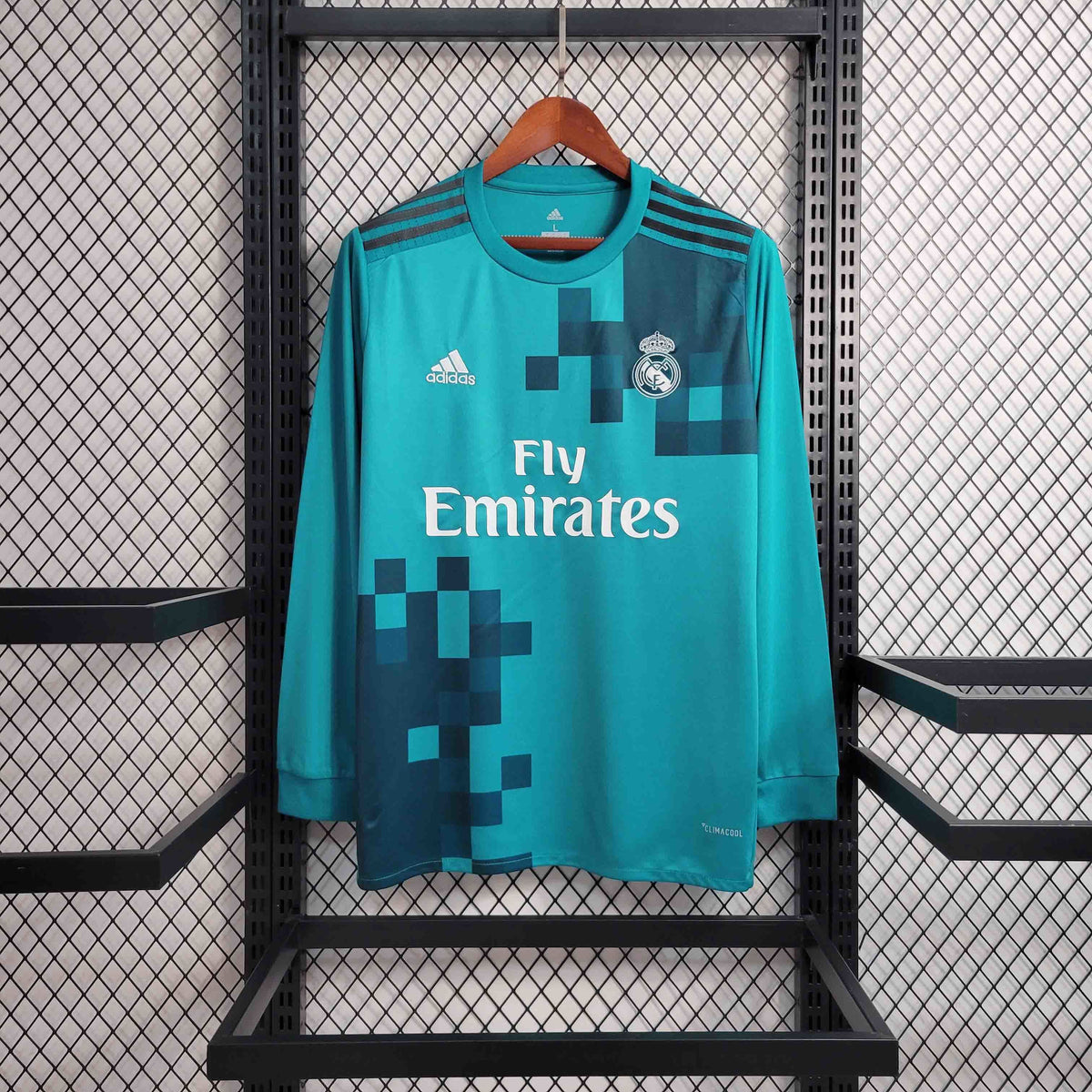 Maglia RM Third 17/18 Manica Lunga Retro Uomo Azzurro | Maglia da Calcio