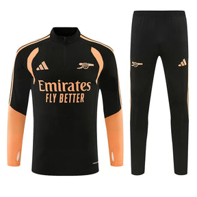 Tuta Arsenal 26/27 Uomo Nero con dettagli Arancione | Maglia da Calcio