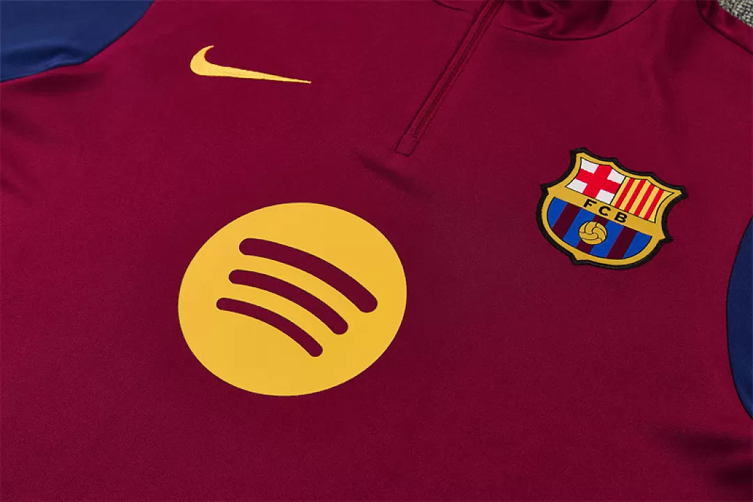 Tuta Barcelona 26/27 Uomo Bordeaux e Blu Navy | Maglia da Calcio