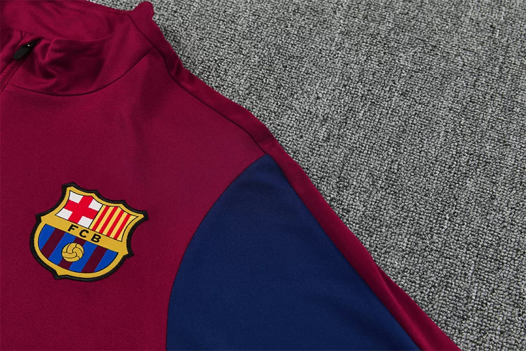 Tuta Barcelona 26/27 Uomo Bordeaux e Blu Navy | Maglia da Calcio