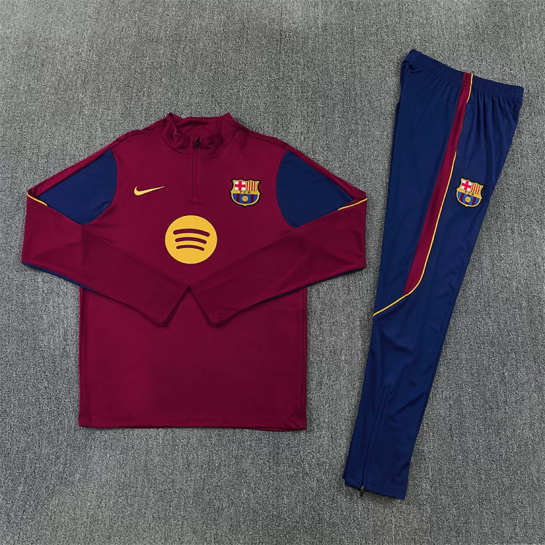 Tuta Barcelona 26/27 Uomo Bordeaux e Blu Navy | Maglia da Calcio