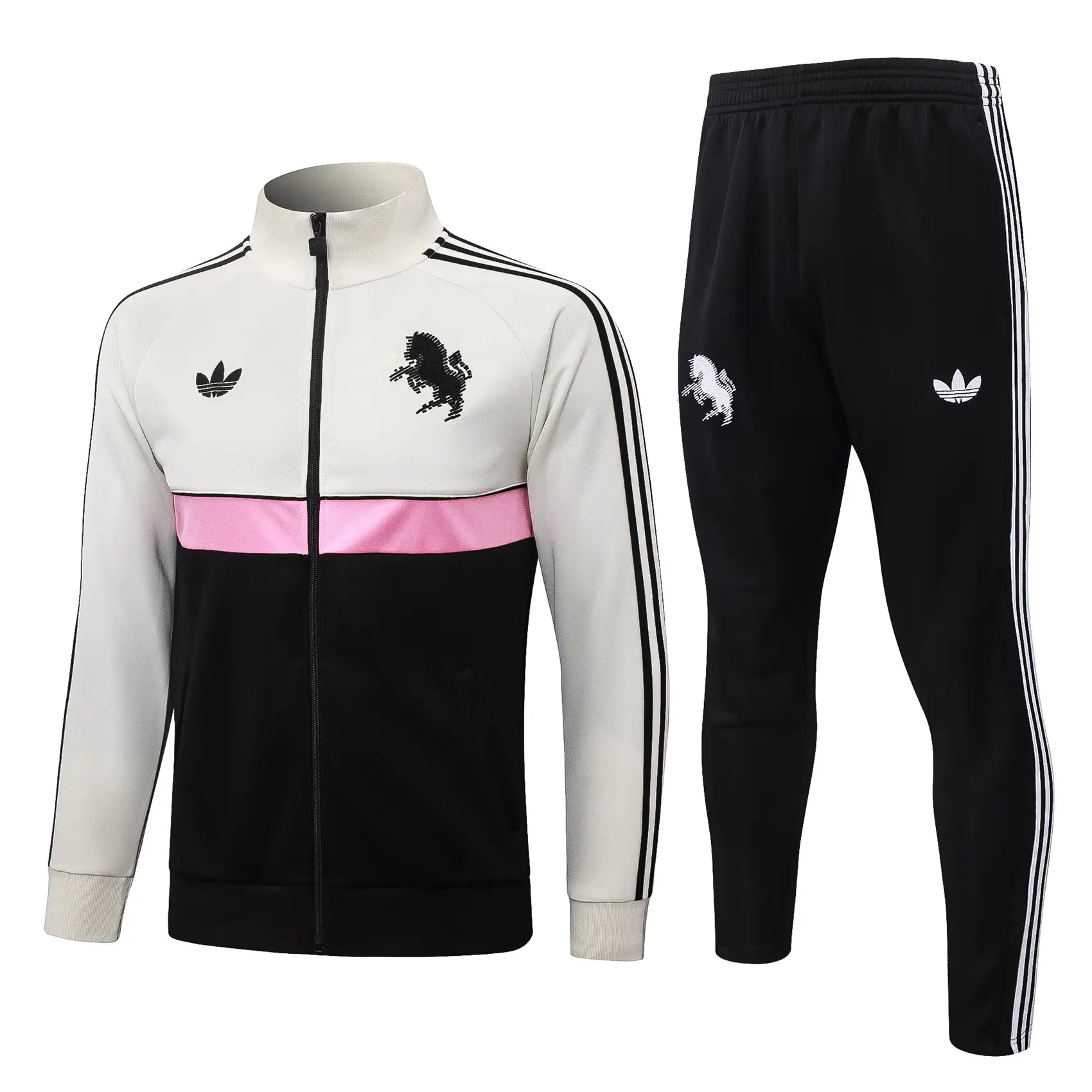 Tuta Full-zip 26/27 Uomo Bianco/Nero/Rosa | Tuta da Calcio