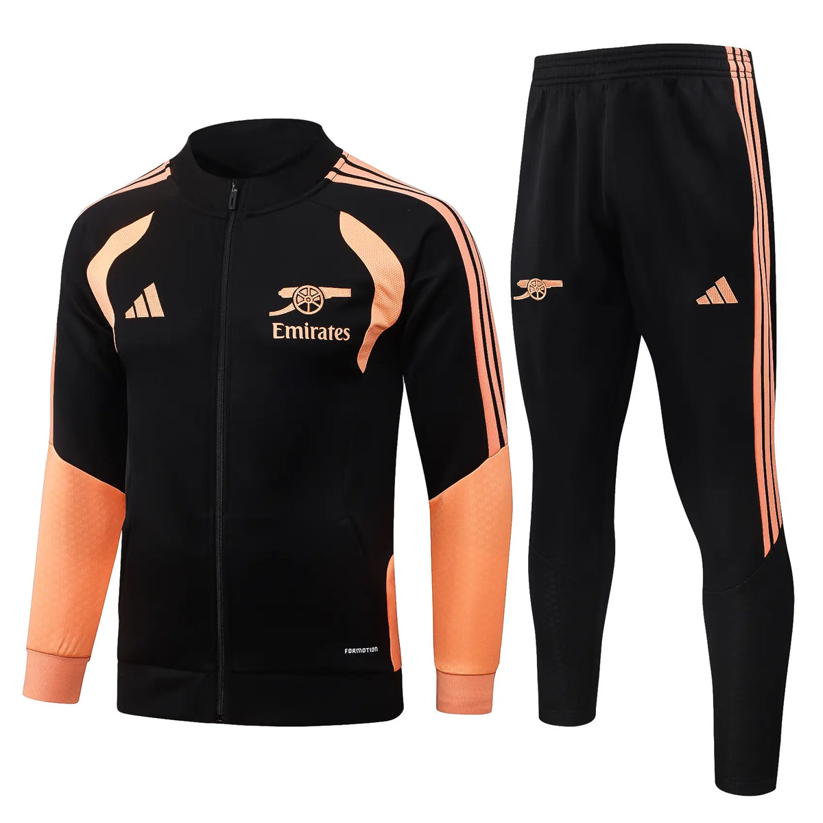 Tuta Full-zip Arsenal 26/27 Uomo Nero e Arancione | Tuta da Calcio