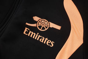 Tuta Full-zip Arsenal 26/27 Uomo Nero e Arancione | Tuta da Calcio