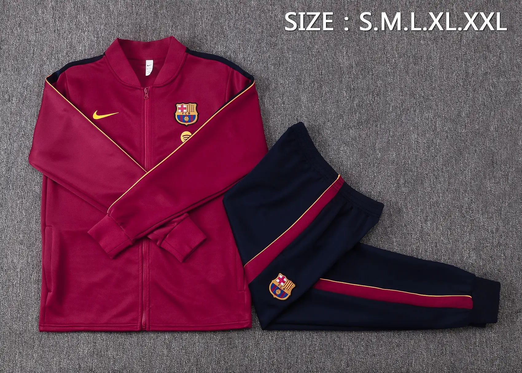Tuta Full-zip Barcelona 26/27 Uomo Bordeaux e Blu Navy | Tuta da Calcio