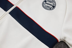 Tuta Full-zip Bayern Munich 26/27 Uomo Bianco e Blu Navy | Tuta da Calcio