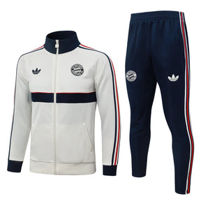 Tuta Full-zip Bayern Munich 26/27 Uomo Bianco e Blu Navy | Tuta da Calcio