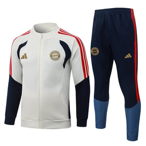 Tuta Full-zip Bayern Munich 26/27 Uomo Bianco e Blu Navy | Tuta da Calcio