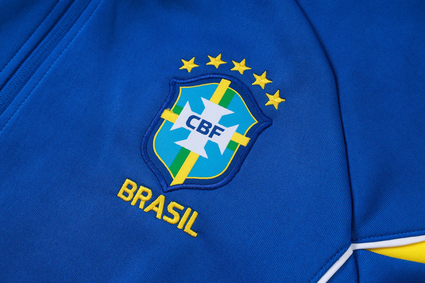 Tuta Full-zip Brasile 26/27 Uomo Blu Reale con inserti Gialli | Tuta da Calcio