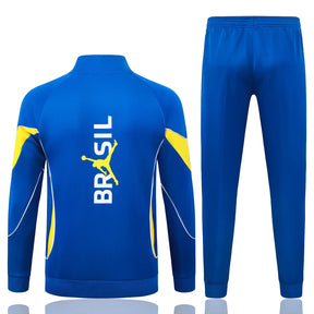Tuta Full-zip Brasile 26/27 Uomo Blu Reale con inserti Gialli | Tuta da Calcio