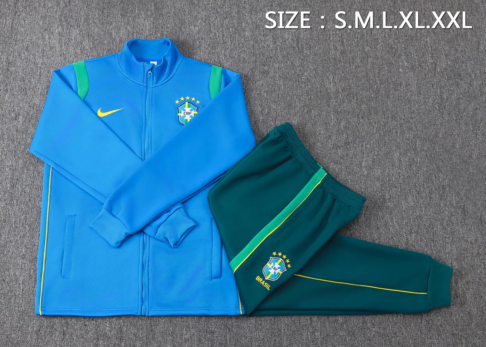 Tuta Full-zip Brasile 26/27 Uomo Blu/Verde | Tuta da Calcio