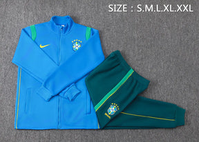 Tuta Full-zip Brasile 26/27 Uomo Blu/Verde | Tuta da Calcio