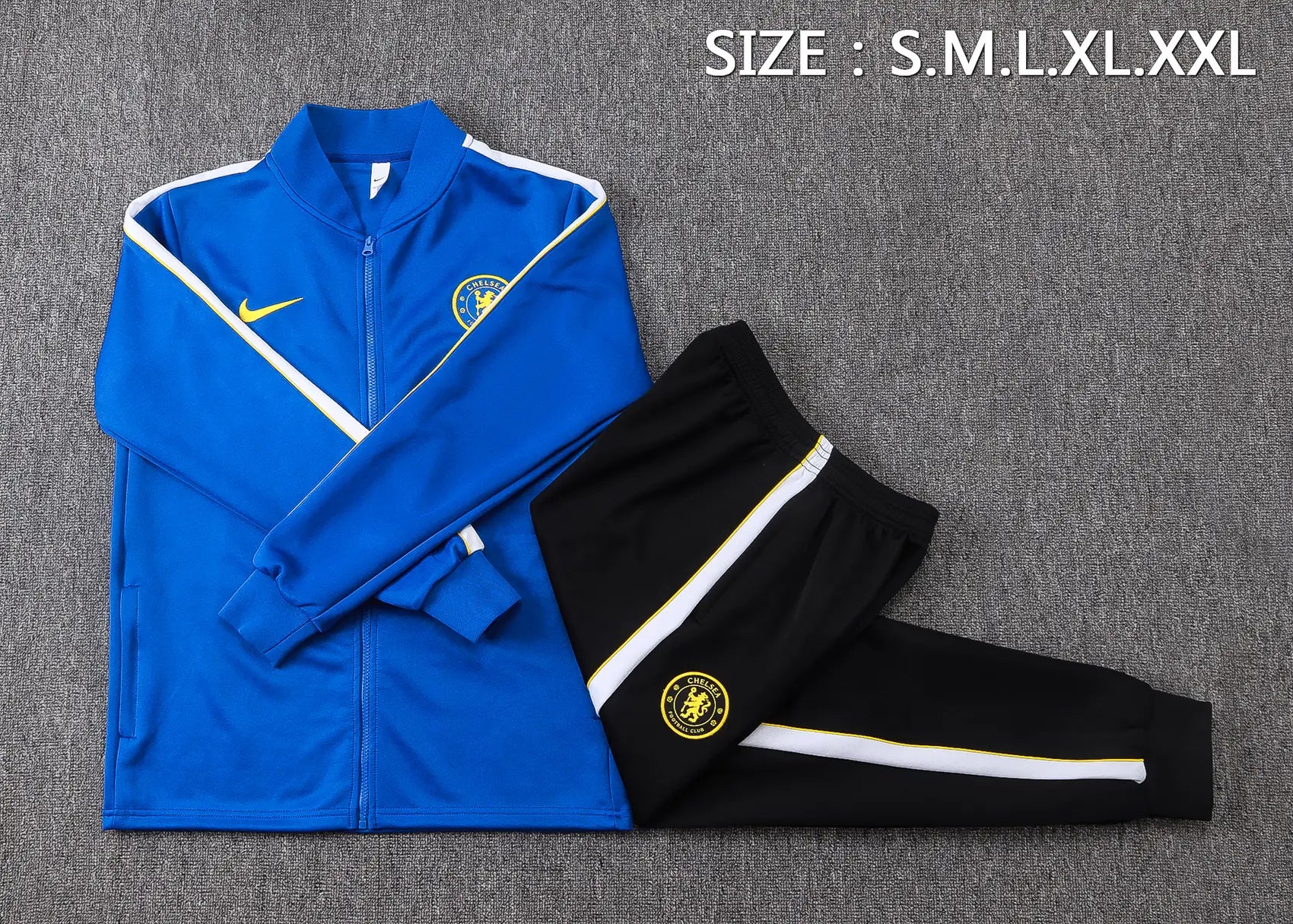 Tuta Full-zip Chelsea 26/27 Uomo Blu e Nero | Tuta da Calcio