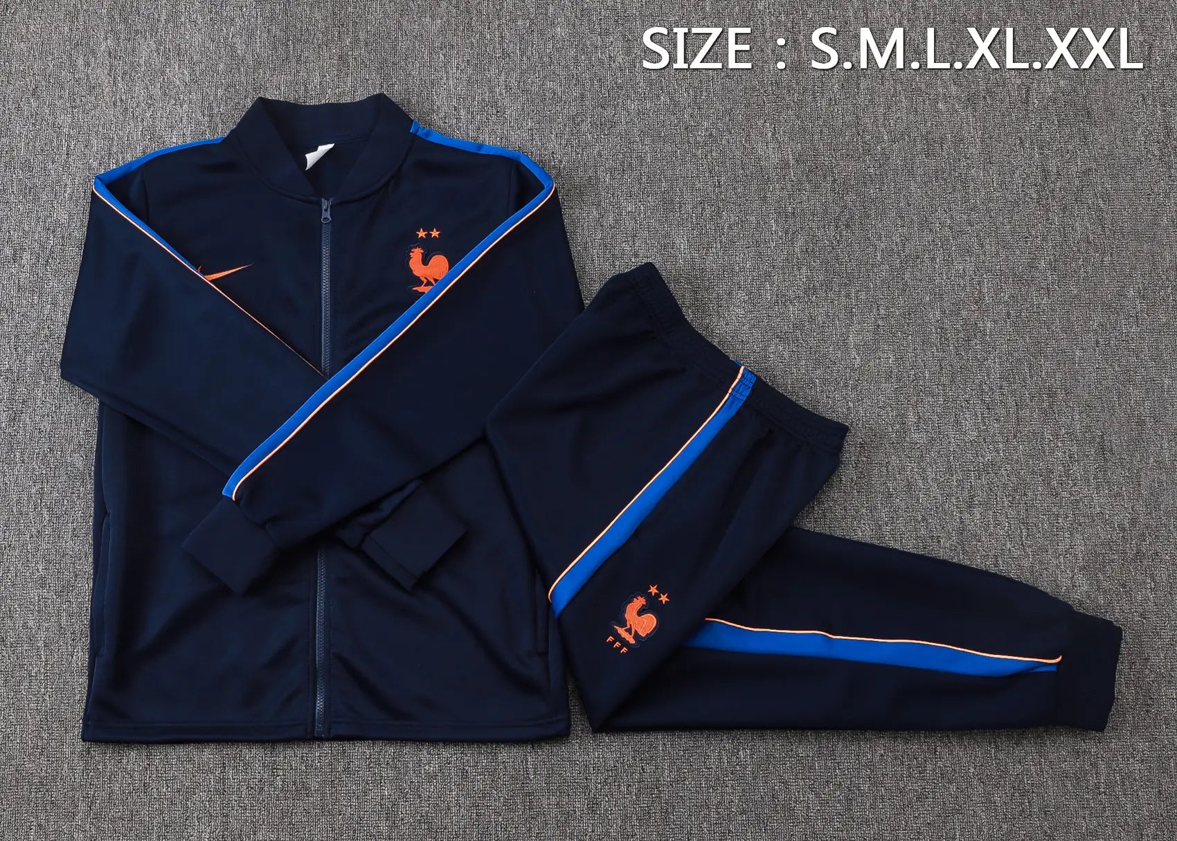 Tuta Full-zip Francia 26/27 Uomo Blu Navy | Tuta da Calcio