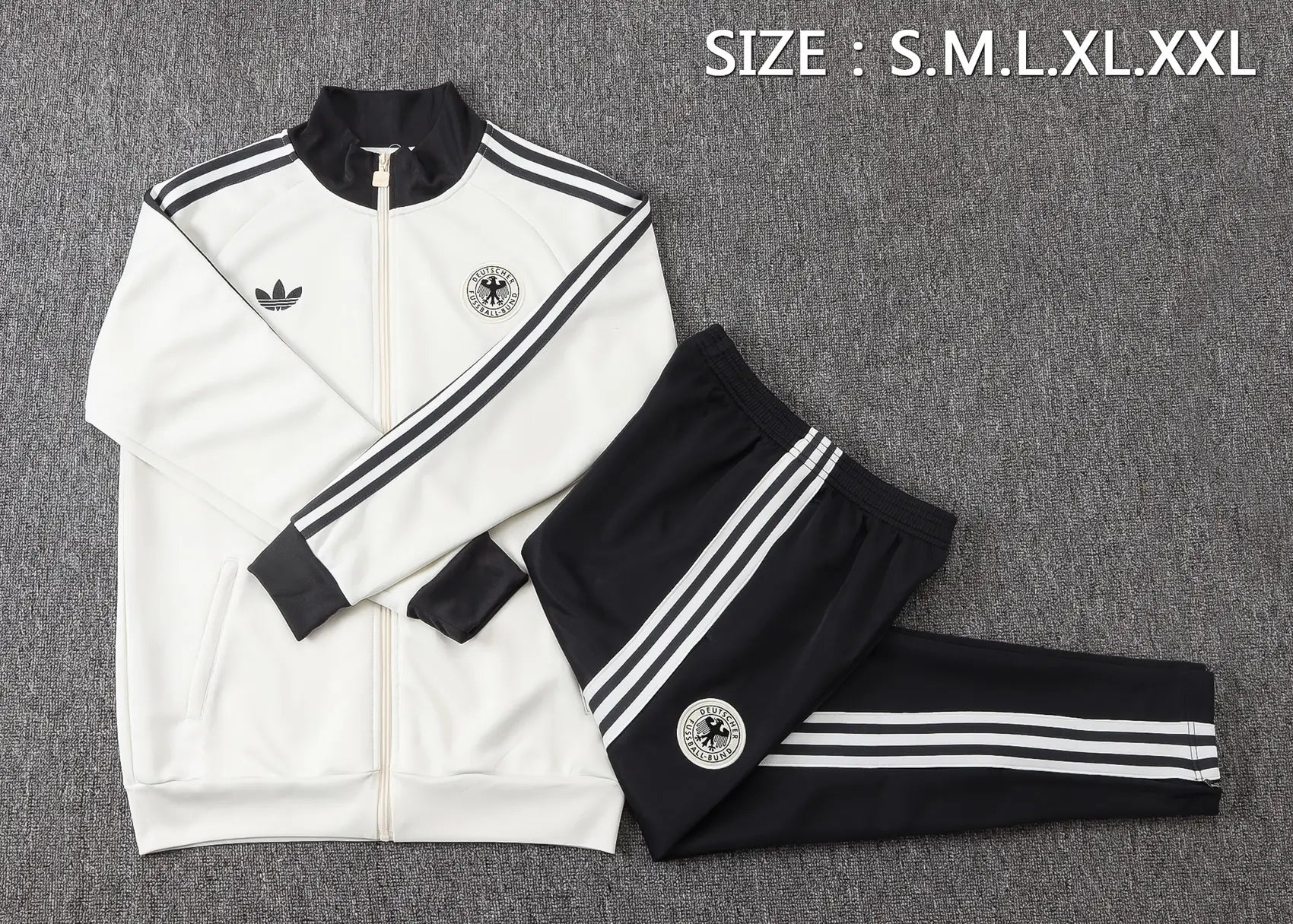 Tuta Full-zip Germania 26/27 Uomo Bianco e Nero | Tuta da Calcio