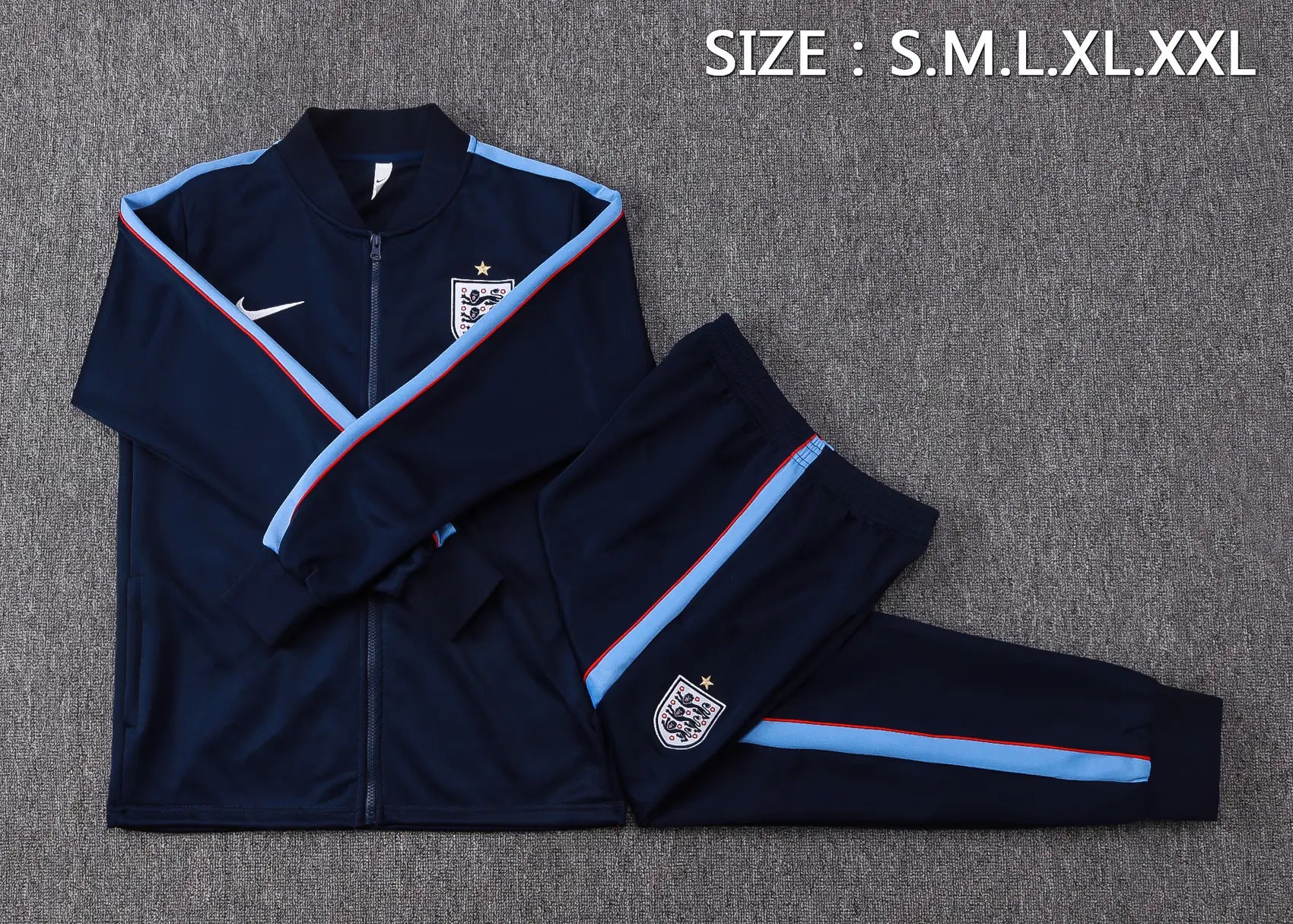 Tuta Full-zip Inghilterra 26/27 Uomo Blu Navy | Tuta da Calcio