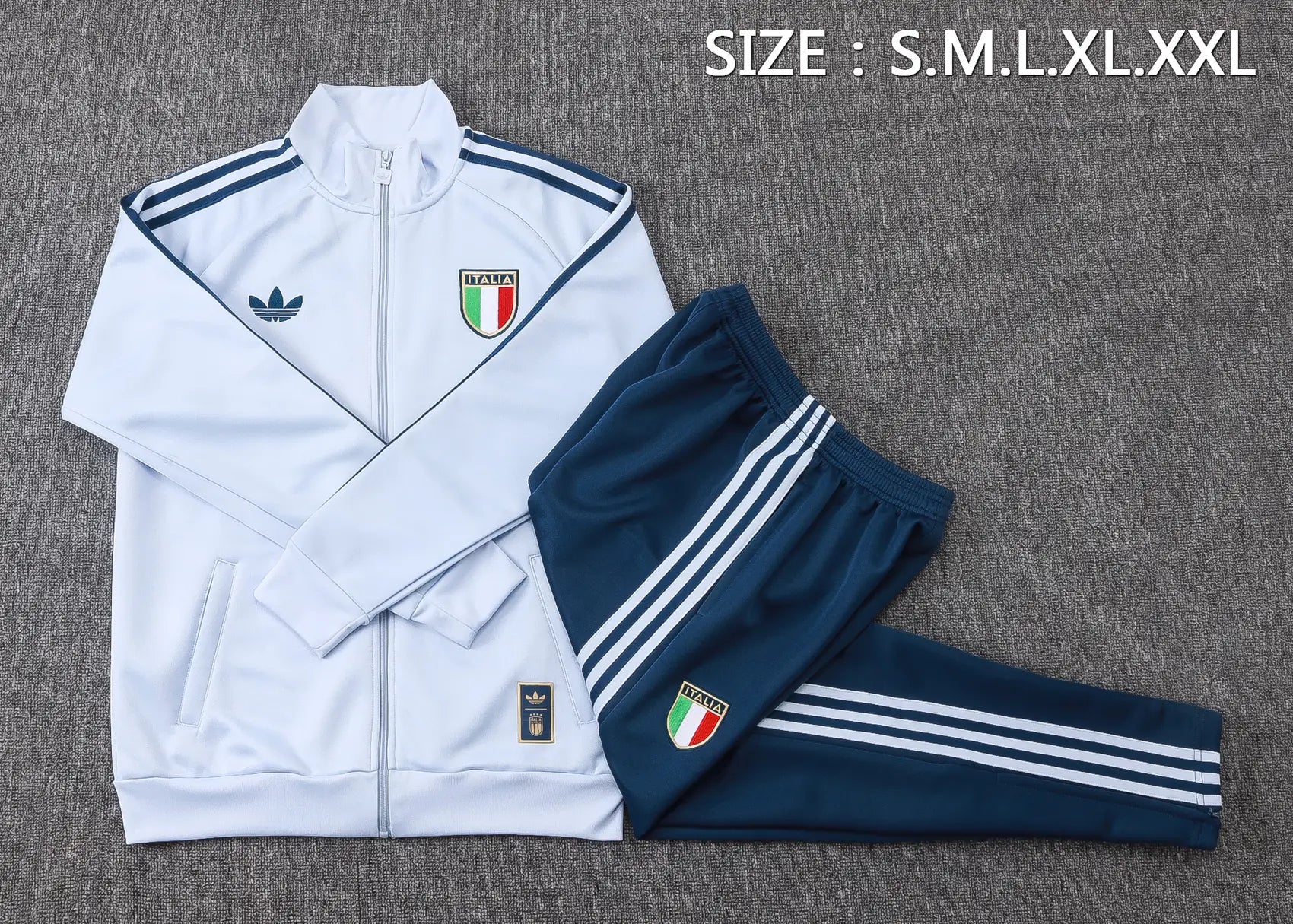 Tuta Full-zip Italia 26/27 Uomo Azzurro/Blu Navy | Tuta da Calcio