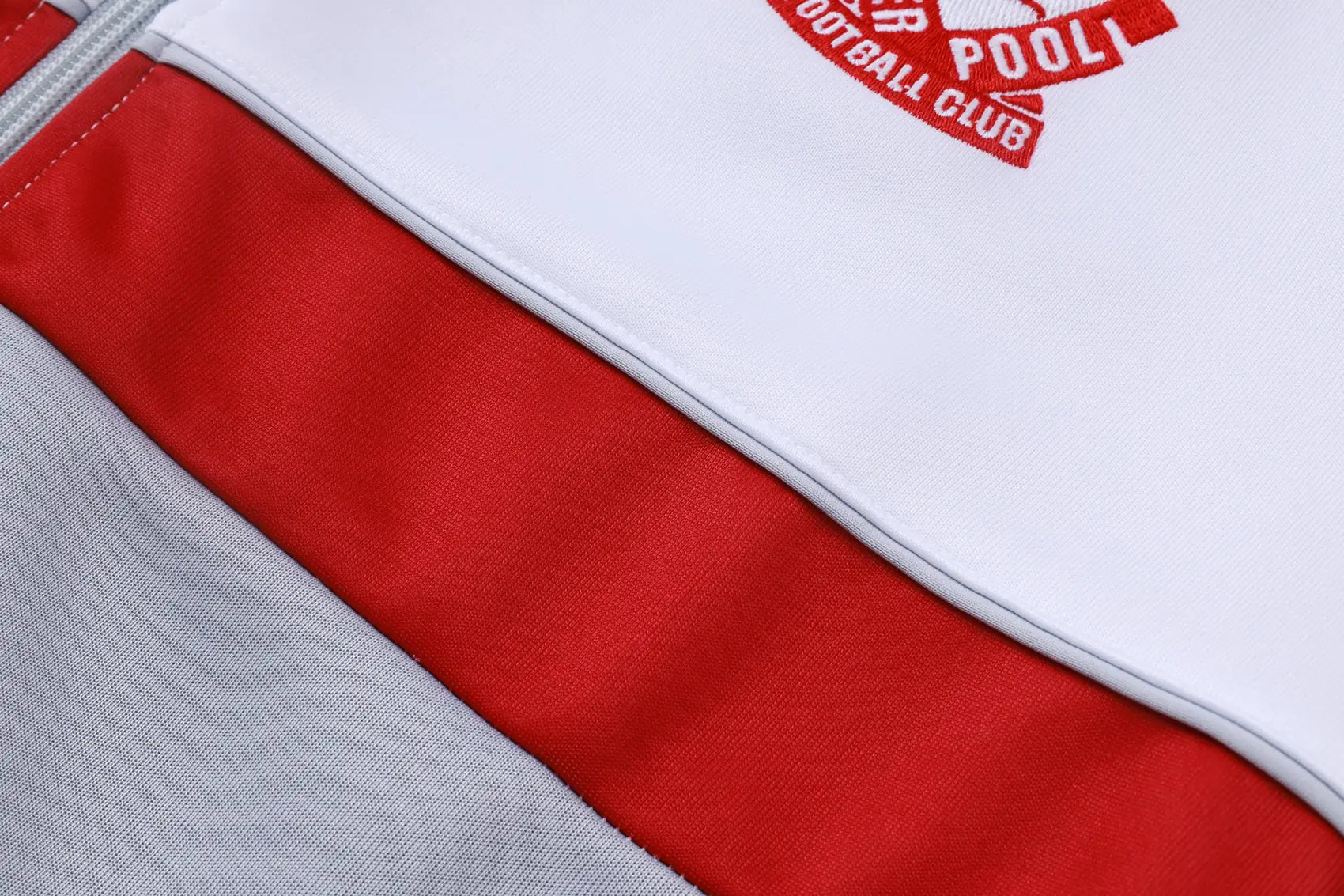 Tuta Full-zip Liverpool 26/27 Uomo Bianco e Grigio | Tuta da Calcio
