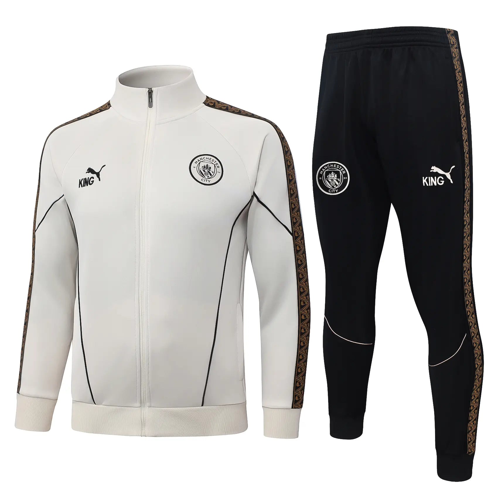 Tuta Full-zip Manchester City 26/27 Uomo Bianco e Nero | Tuta da Calcio