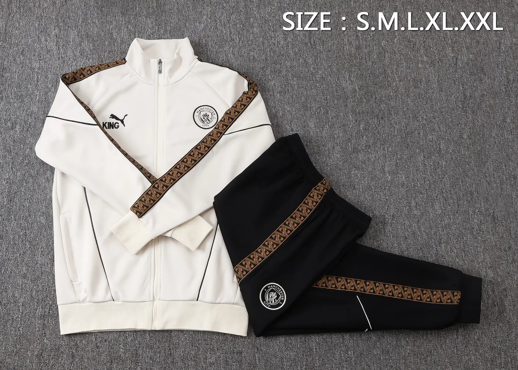 Tuta Full-zip Manchester City 26/27 Uomo Bianco e Nero | Tuta da Calcio