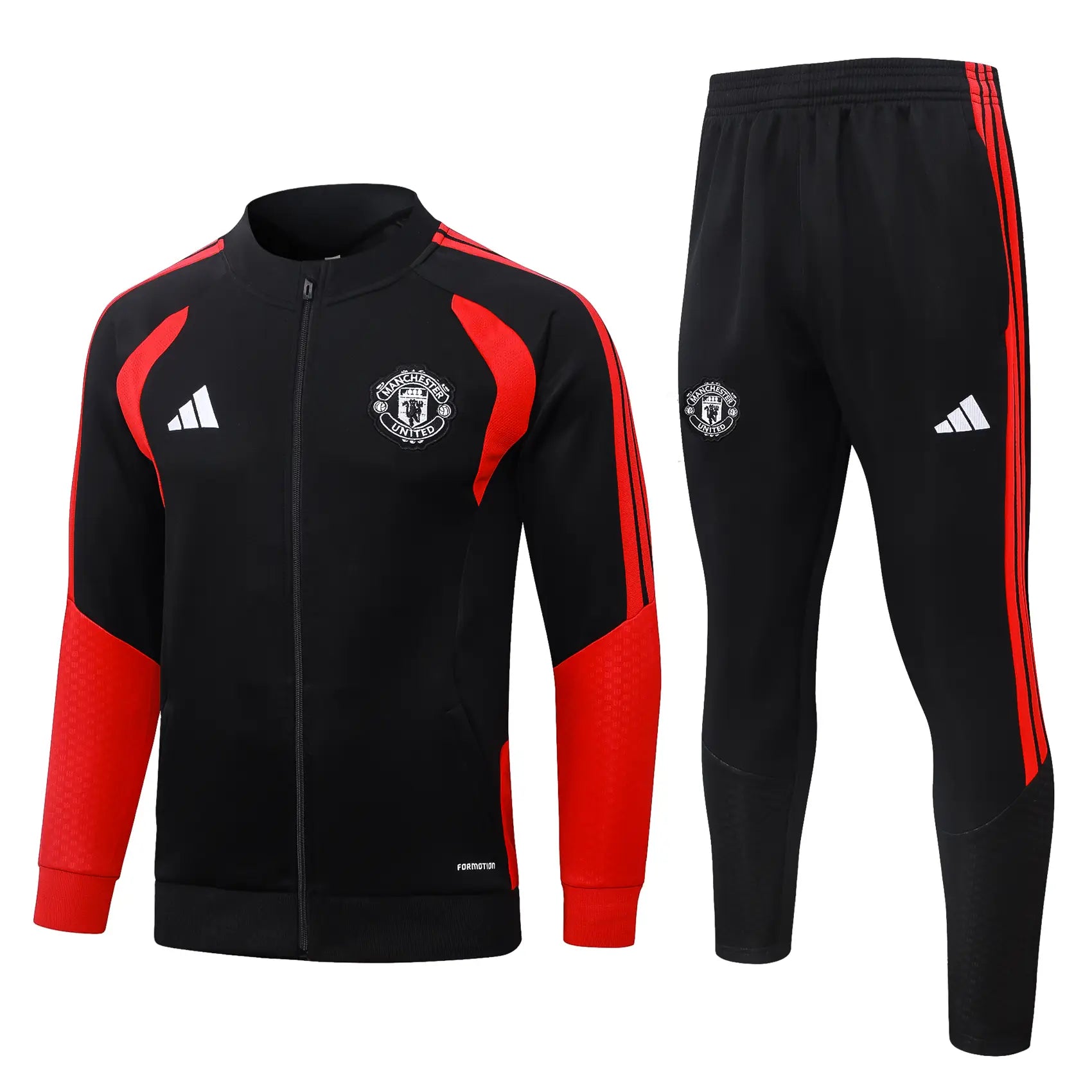 Tuta Full-zip Manchester United 26/27 Uomo Nero/Rosso | Tuta da Calcio