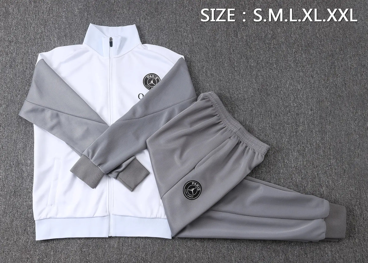 Tuta Full-zip Paris 26/27 Uomo Bianco e Grigio | Tuta da Calcio