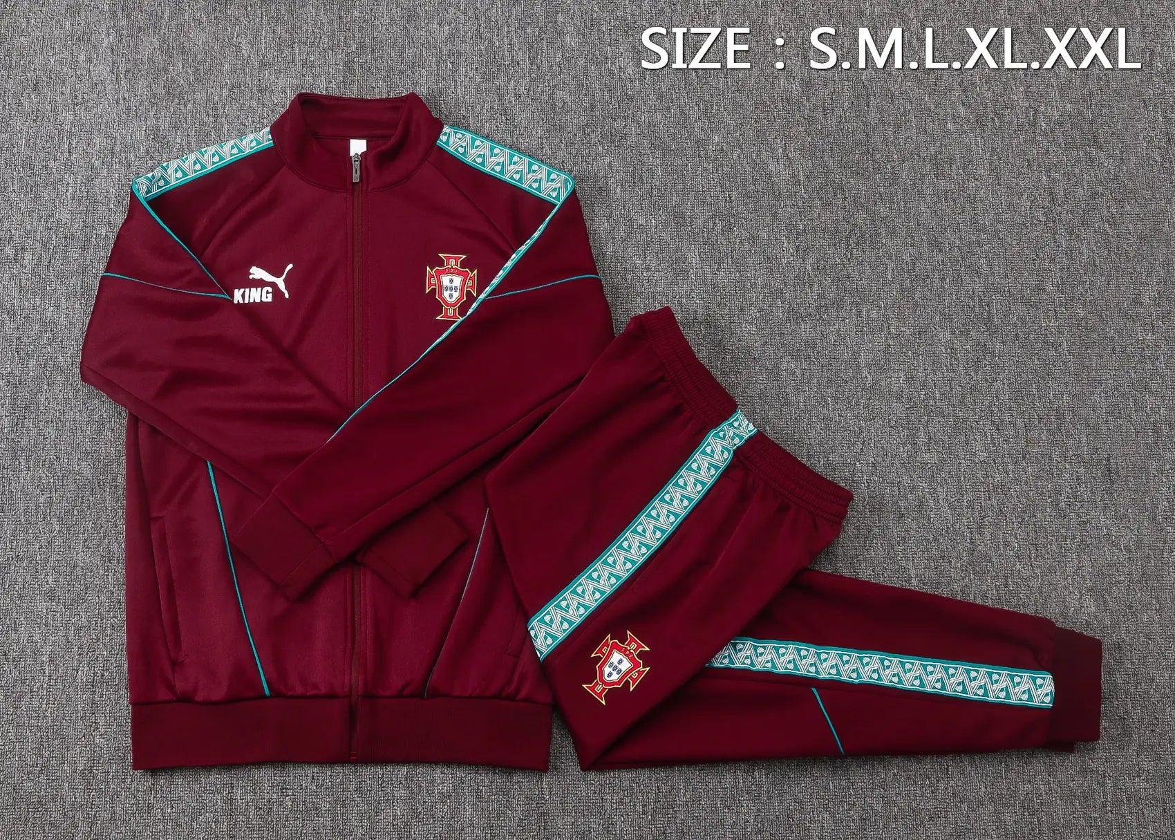 Tuta Full-zip Portogallo 26/27 Uomo Bordeaux | Tuta da Calcio