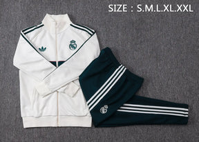 Tuta Full-zip Real Madrid 26/27 Nero Uomo Bianco e Verde | Tuta da Calcio