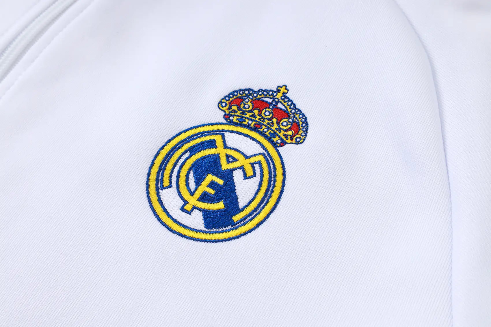 Tuta Full-zip Real Madrid 26/27 Uomo Bianco e Blu Navy | Tuta da Calcio