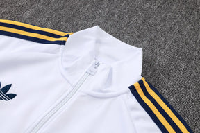 Tuta Full-zip Real Madrid 26/27 Uomo Bianco e Blu Navy | Tuta da Calcio