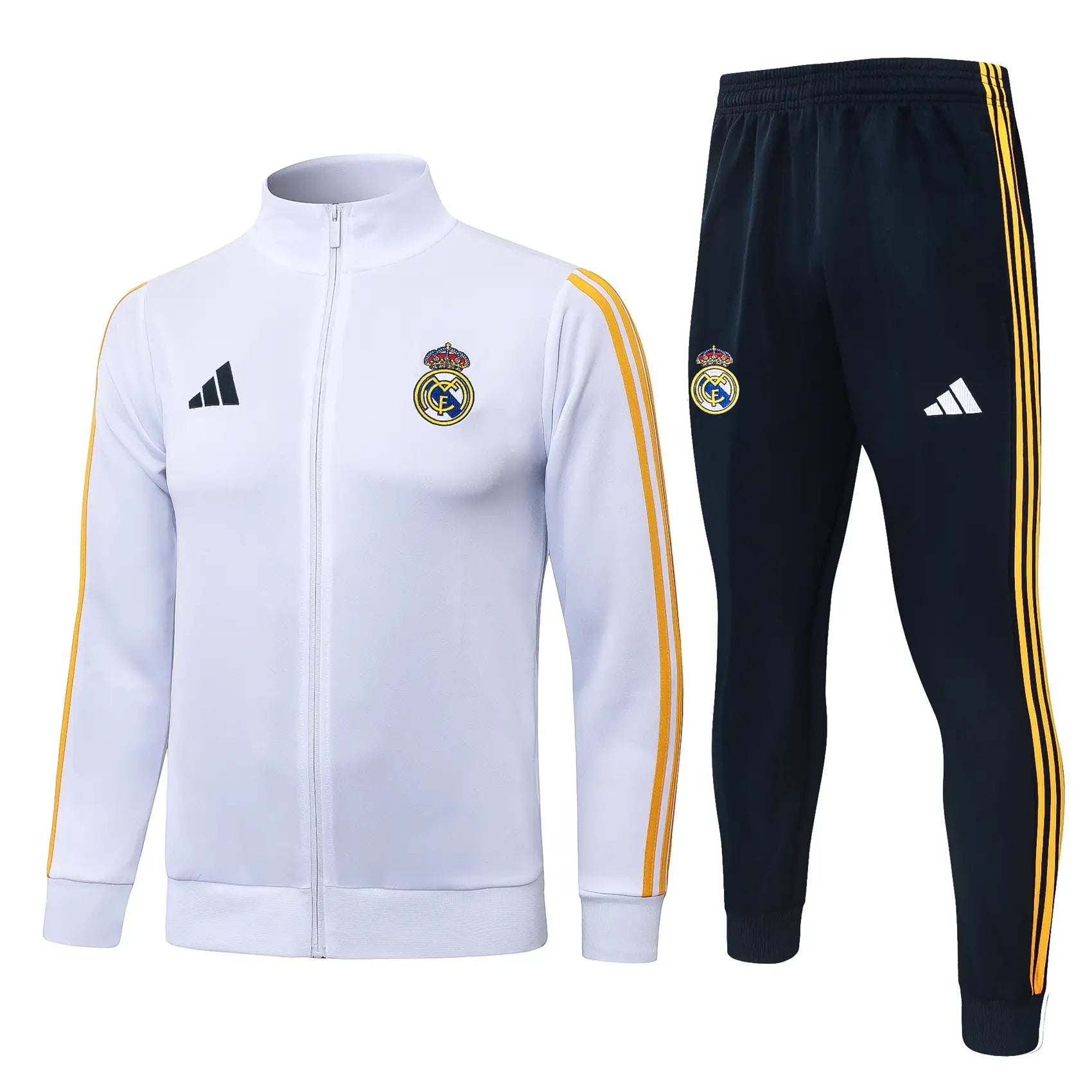 Tuta Full-zip Real Madrid 26/27 Uomo Bianco e Nero | Tuta da Calcio