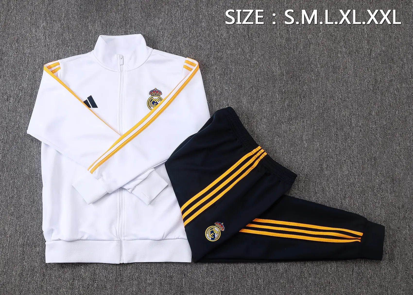 Tuta Full-zip Real Madrid 26/27 Uomo Bianco e Nero | Tuta da Calcio