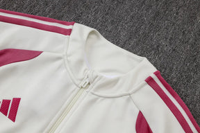 Tuta Full-zip Real Madrid 26/27 Uomo Bianco e Rosa | Tuta da Calcio