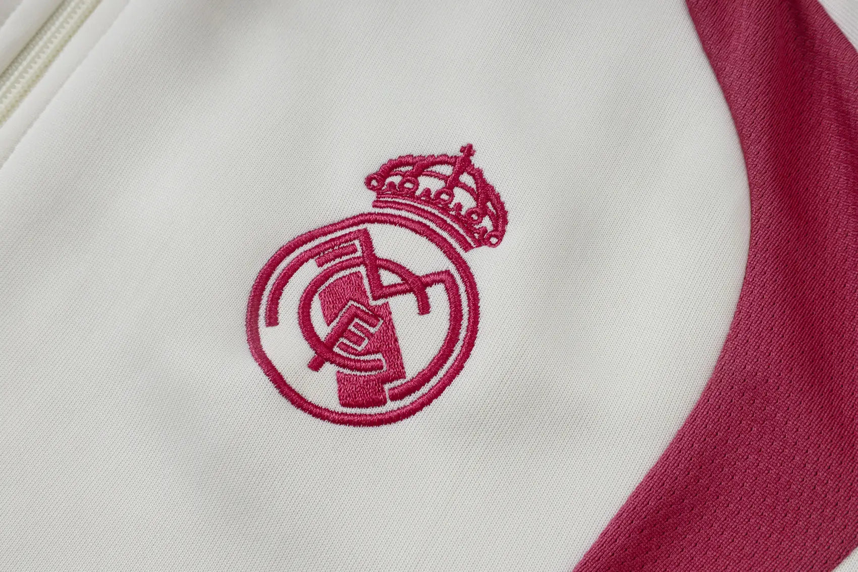 Tuta Full-zip Real Madrid 26/27 Uomo Bianco e Rosa | Tuta da Calcio