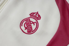 Tuta Full-zip Real Madrid 26/27 Uomo Bianco e Rosa | Tuta da Calcio