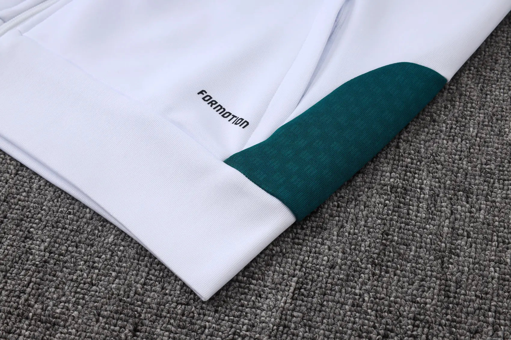Tuta Full-zip Real Madrid 26/27 Uomo Bianco e Verde Petrolio | Tuta da Calcio