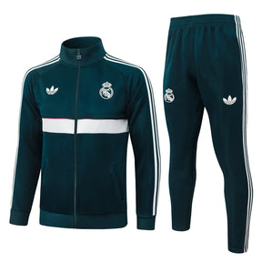 Tuta Full-zip Real Madrid 26/27 Uomo Verde Petrolio | Tuta da Calcio