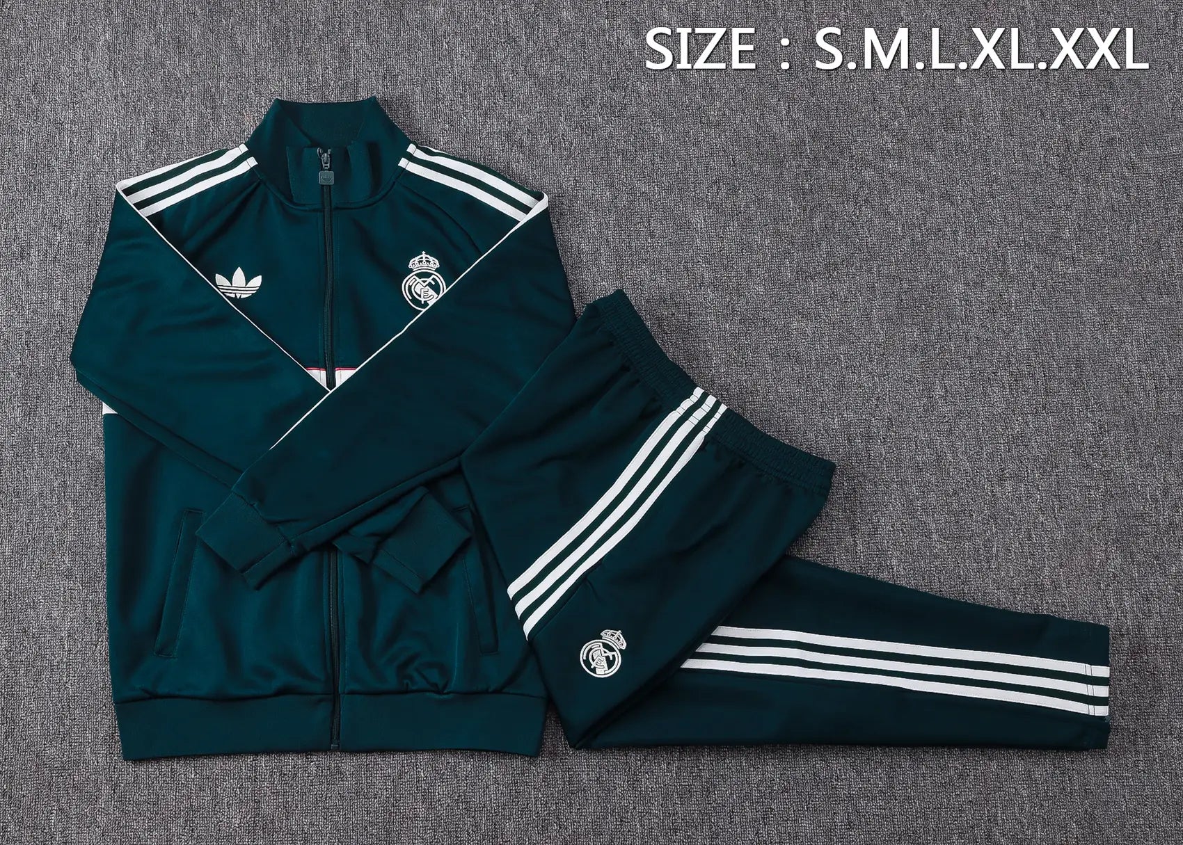 Tuta Full-zip Real Madrid 26/27 Uomo Verde Petrolio | Tuta da Calcio