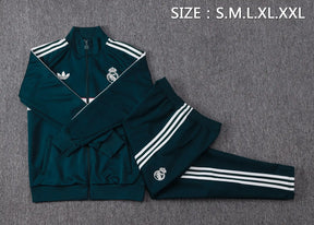 Tuta Full-zip Real Madrid 26/27 Uomo Verde Petrolio | Tuta da Calcio