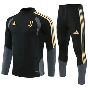 Tuta Half-zip 26/27 Uomo Nero con dettagli oro e grigio | Tuta da Calcio
