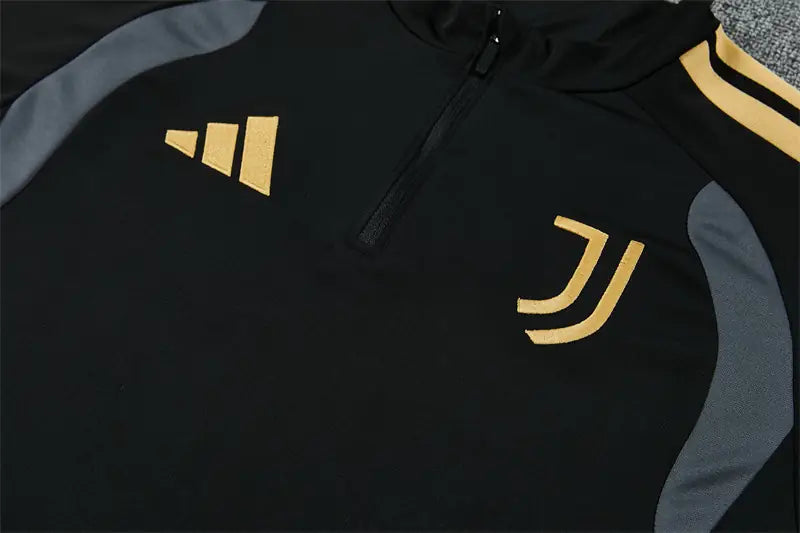 Tuta Half-zip 26/27 Uomo Nero con dettagli oro e grigio | Tuta da Calcio