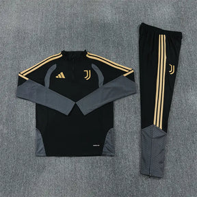 Tuta Half-zip 26/27 Uomo Nero con dettagli oro e grigio | Tuta da Calcio