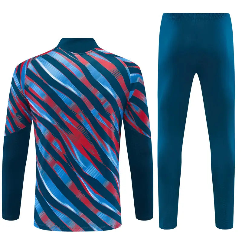 Tuta Half-zip Arsenal 26/27 Uomo Blu Navy con dettagli Rosso e Azzurro | Tuta da Calcio