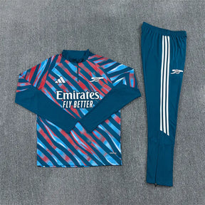 Tuta Half-zip Arsenal 26/27 Uomo Blu Navy con dettagli Rosso e Azzurro | Tuta da Calcio