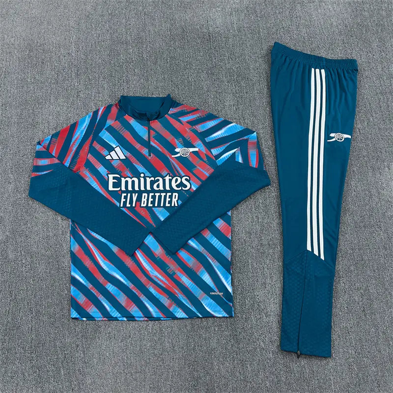Tuta Half-zip Arsenal 26/27 Uomo Blu Navy con dettagli Rosso e Azzurro | Tuta da Calcio