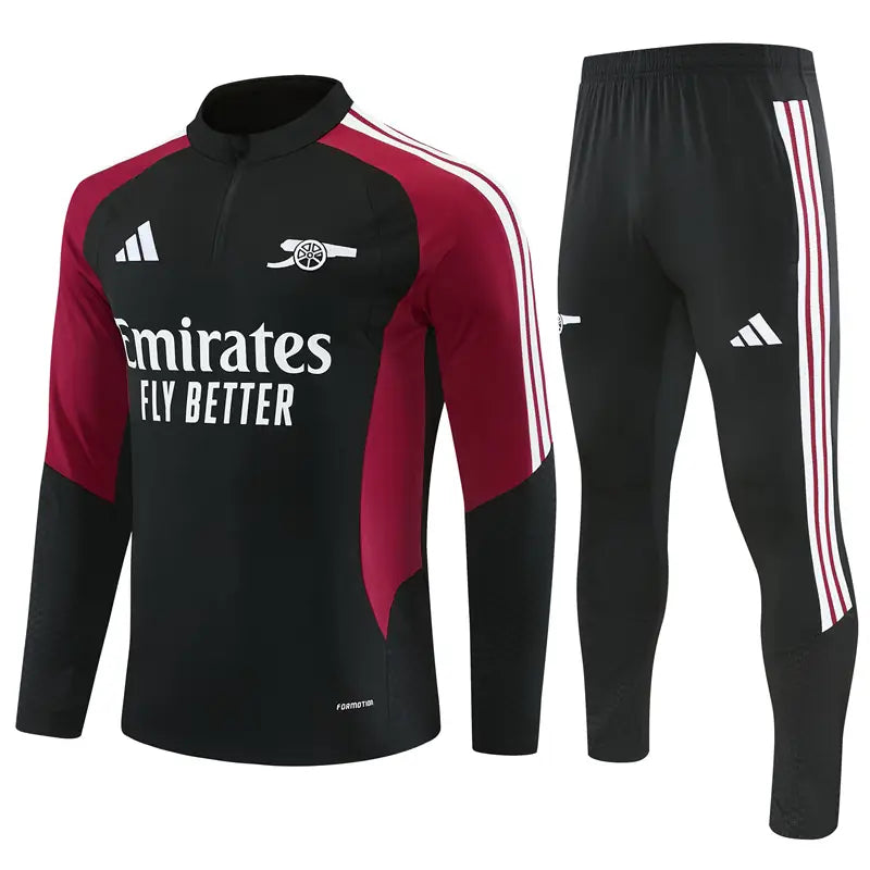 Tuta Half-zip Arsenal 26/27 Uomo Nero e Bordeaux | Tuta da Calcio