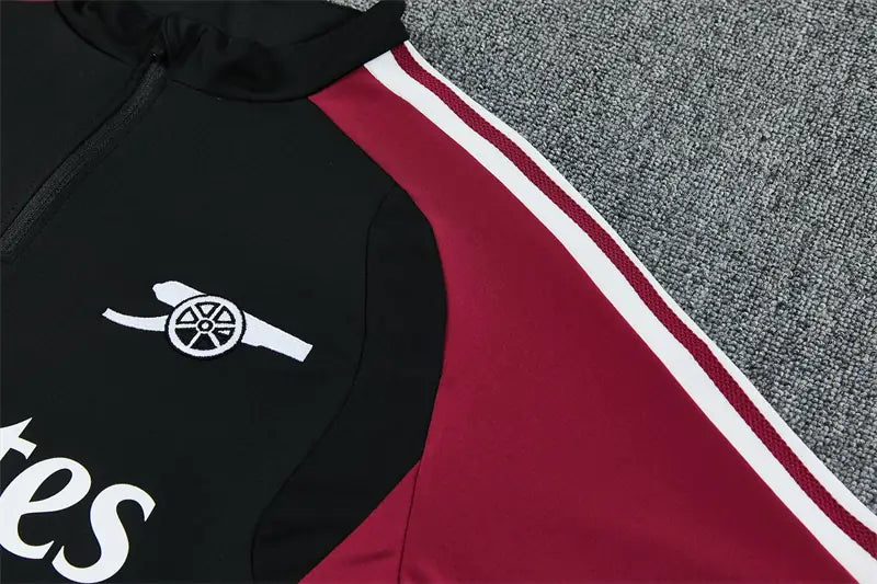 Tuta Half-zip Arsenal 26/27 Uomo Nero e Bordeaux | Tuta da Calcio